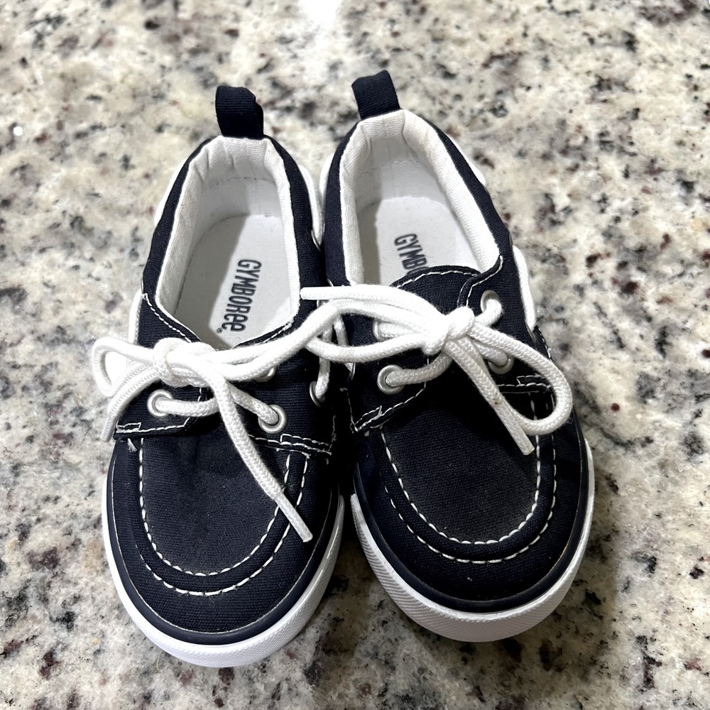 New Gymboree kids Navy Boat shoes